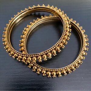 Indian bangles Pair of golden bangles Size 2.4”
